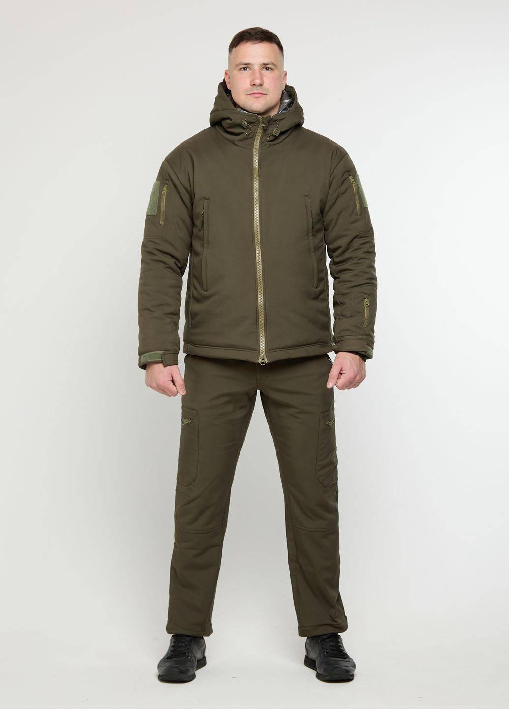 Чоловічий зимовий костюм зелений UKM (276255346)