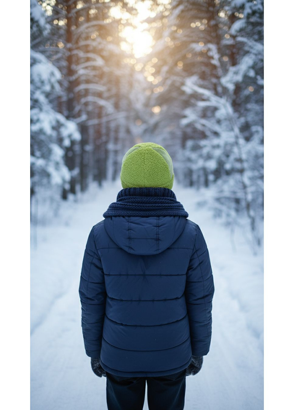 Зеленый зимний комплект (шапка, шарф) Raster