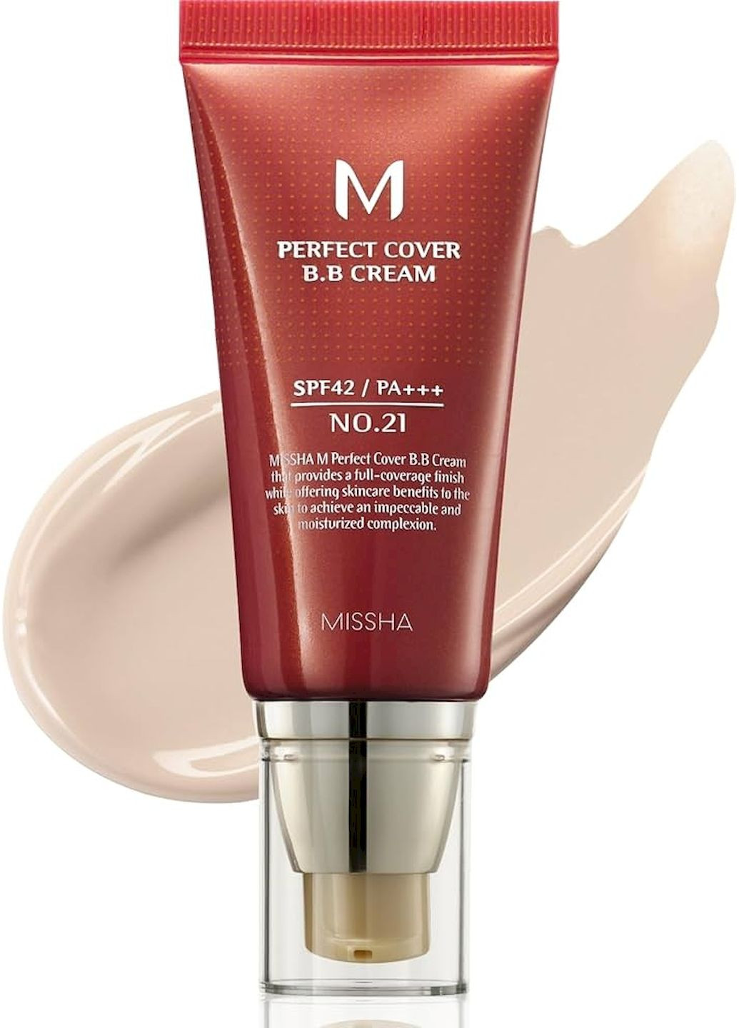 ВВ-крем M PERFECT COVER BLEMISH BALM BB CREAM 21 тон светлый бежевый с высокой кроющей способностью, 50 мл MISSHA (257750885)