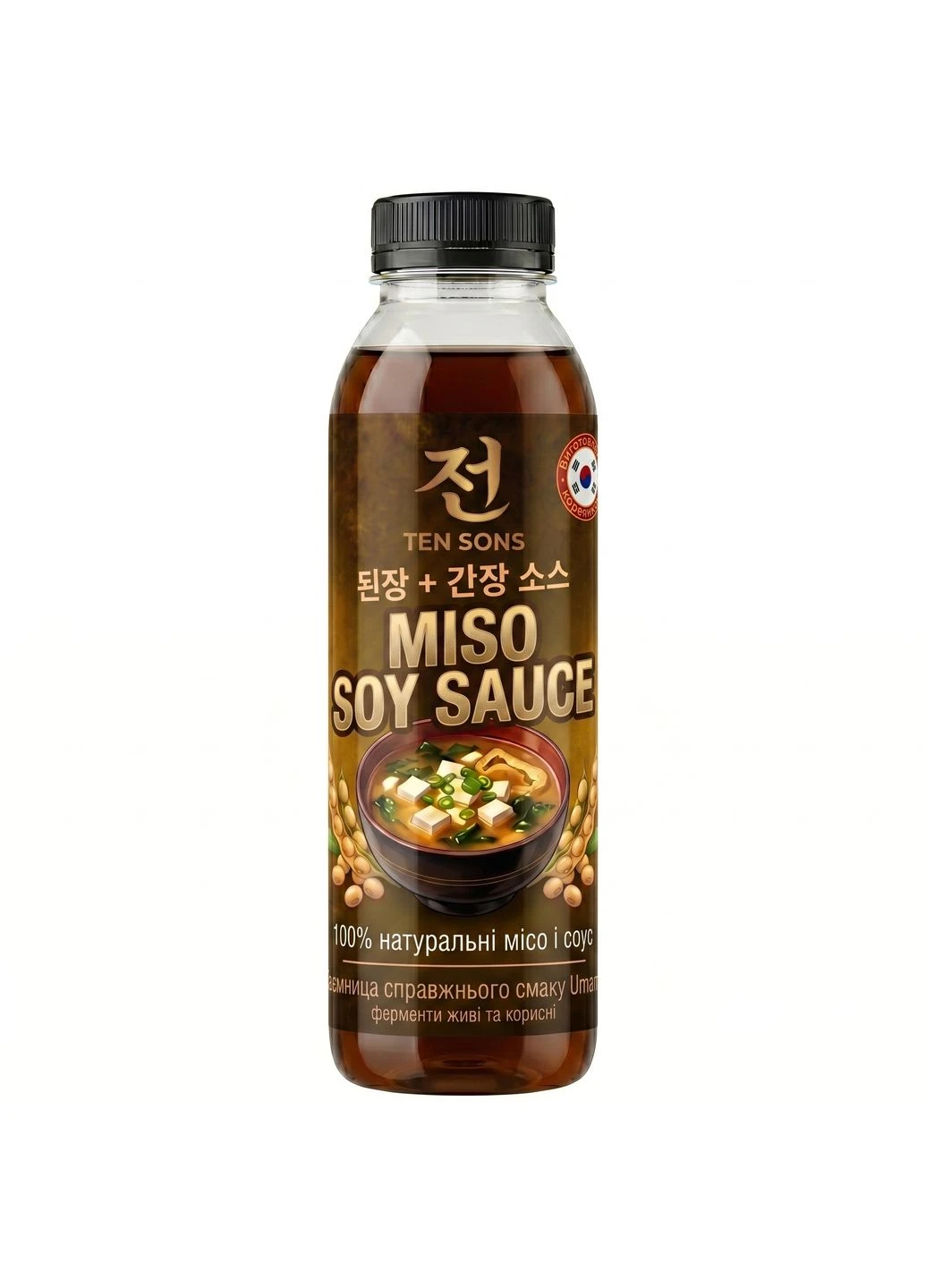Мисо Соевый Соус 0.5л TEN SONS, Ферментированный, 100% натуральный No Brand - (393251386)
