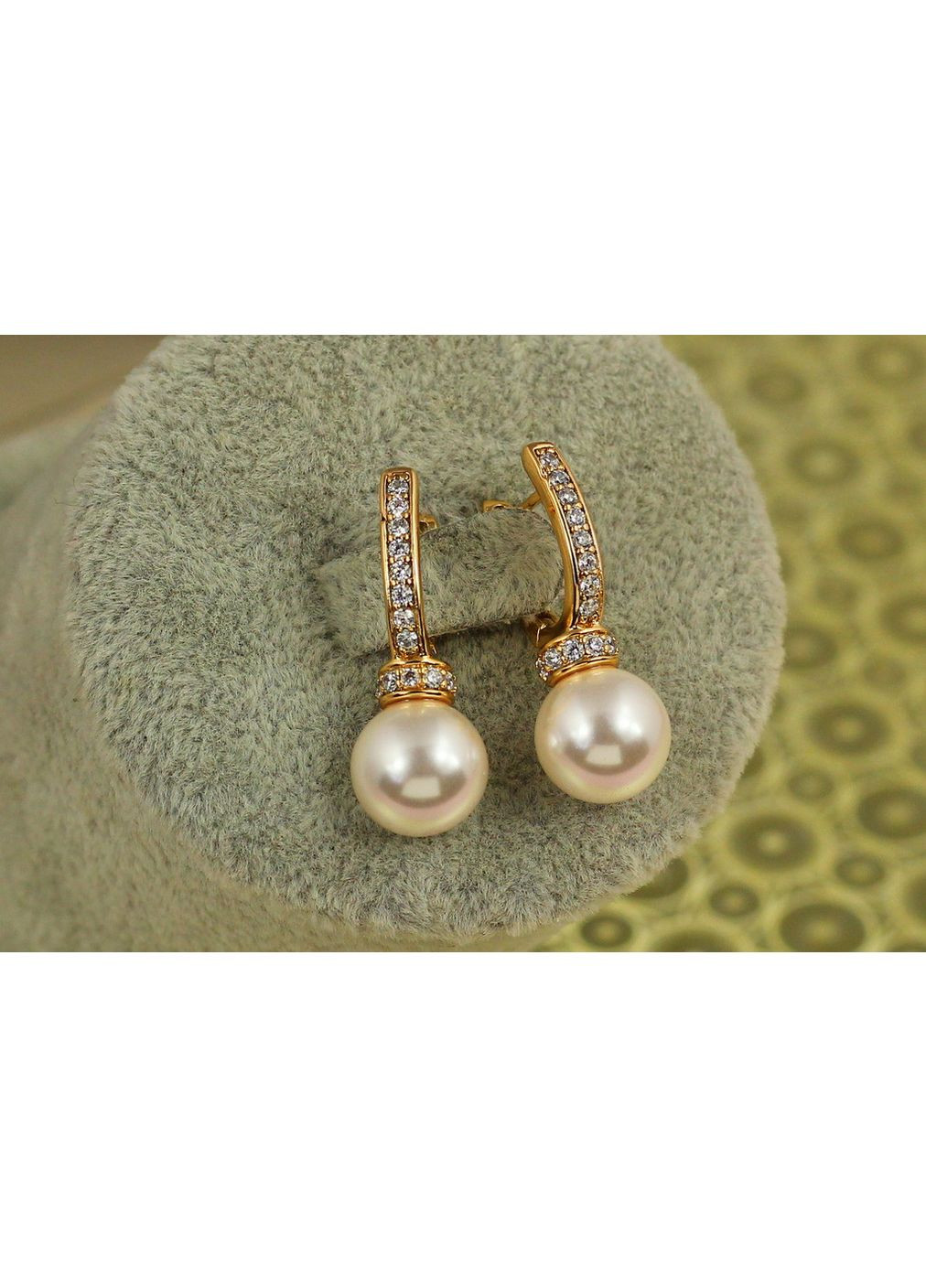 Сережки молодість з перлиною 2,7 см золотисті love-shopping Xuping Jewelry (354660819)