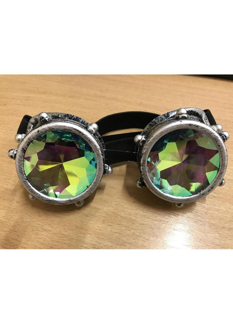 Очки гогглы калейдоскоп стиль steampunk антикварные серебро + подарок No Brand (360407726)