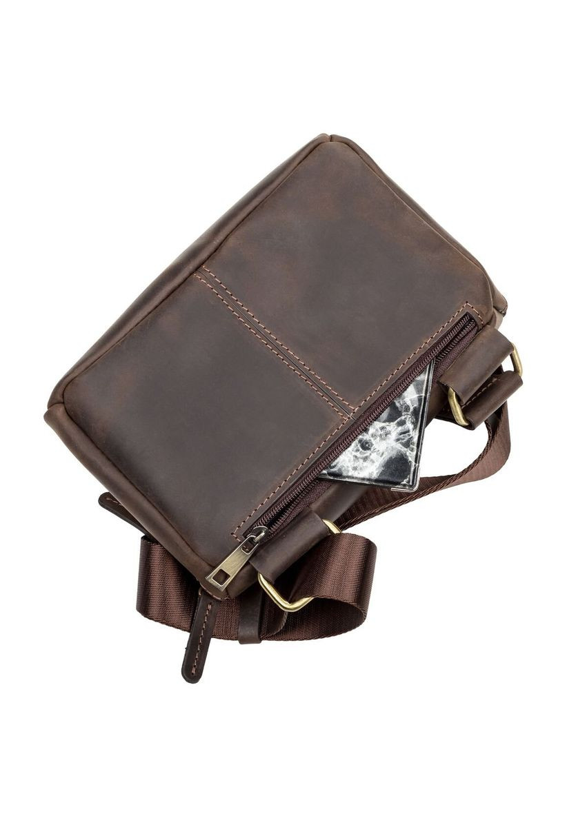 Сумка чоловіча 11094 шкіряна Коричнева Shvigel (331907496)
