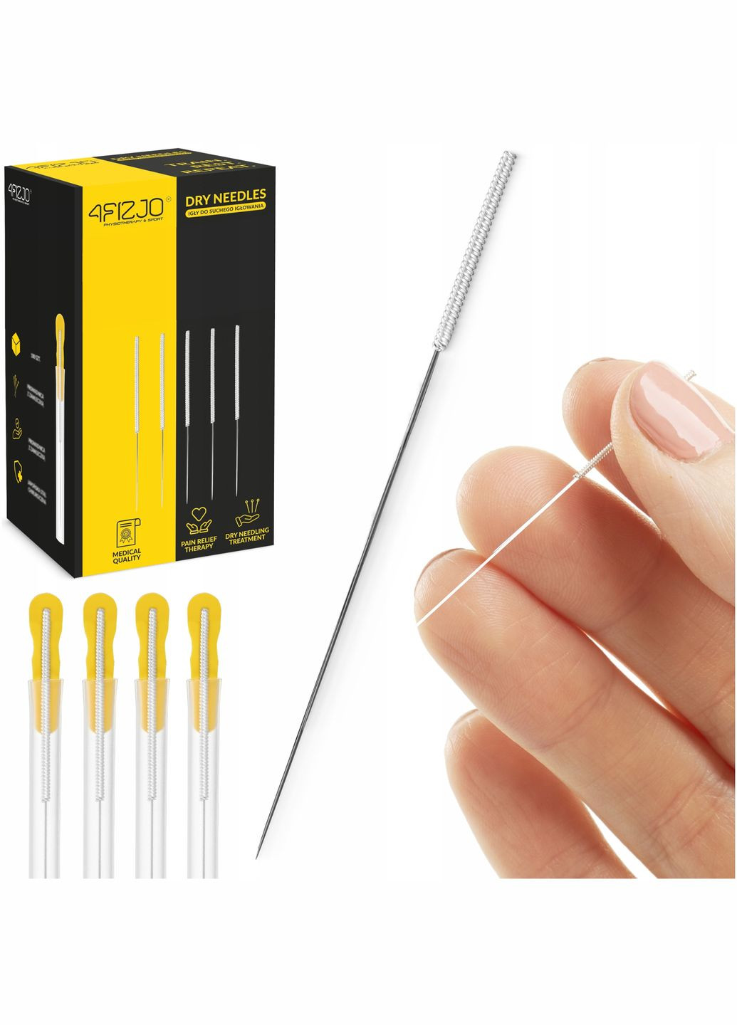 Иглы акупунктурные 0.3 х 100 мм с направляющей 100 шт (P-5905973405102) 4FIZJO (328763689)