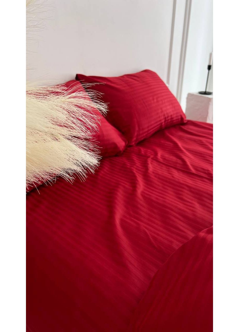 Комплект постільної білизни євро розмір No Brand беж страйп (370864805)