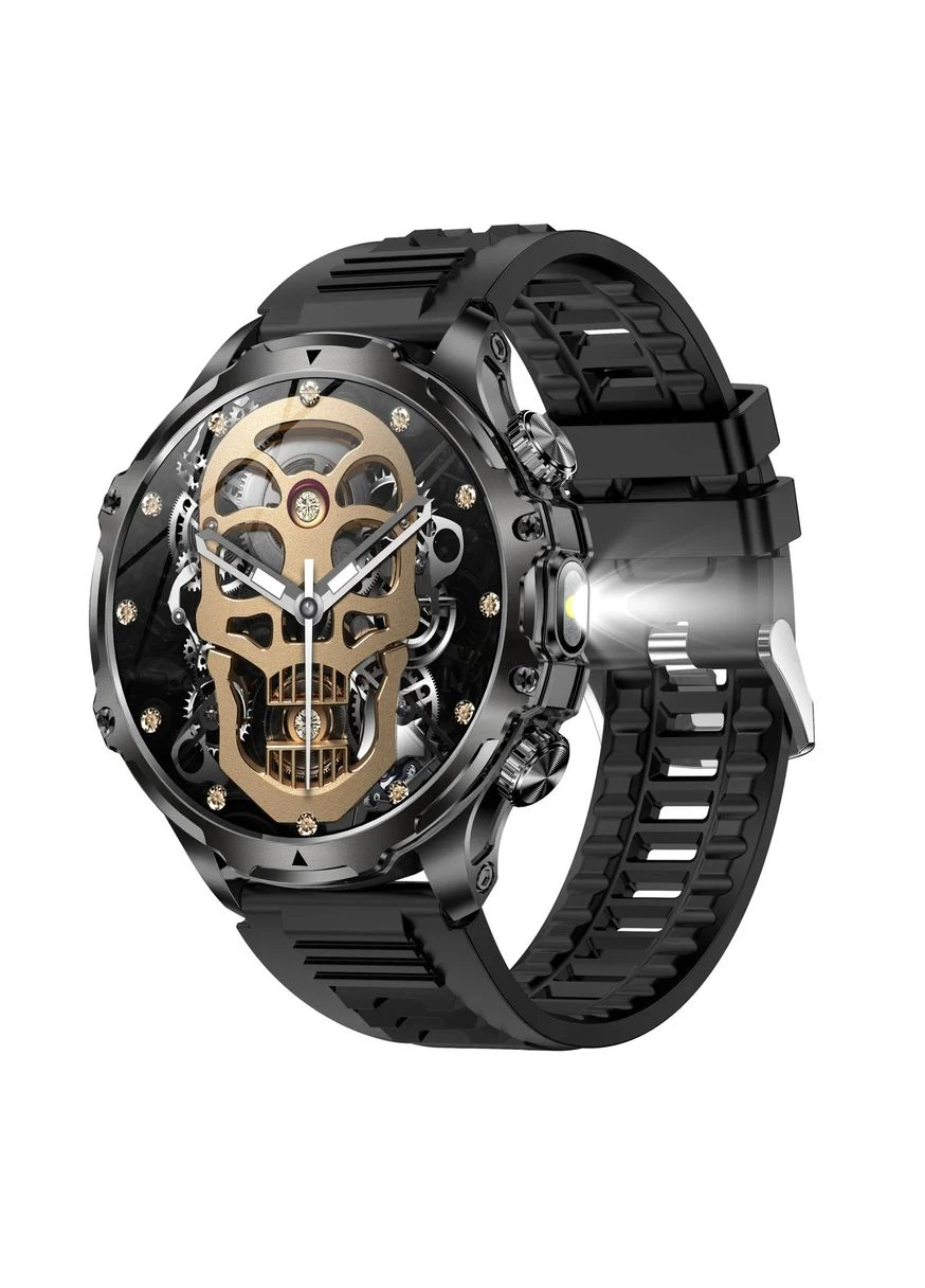 Розумний годинник Smart Turbo Power IPS 416x416 сенсорний сталь 24,8 см каучуковий чорний No Brand (401850401)