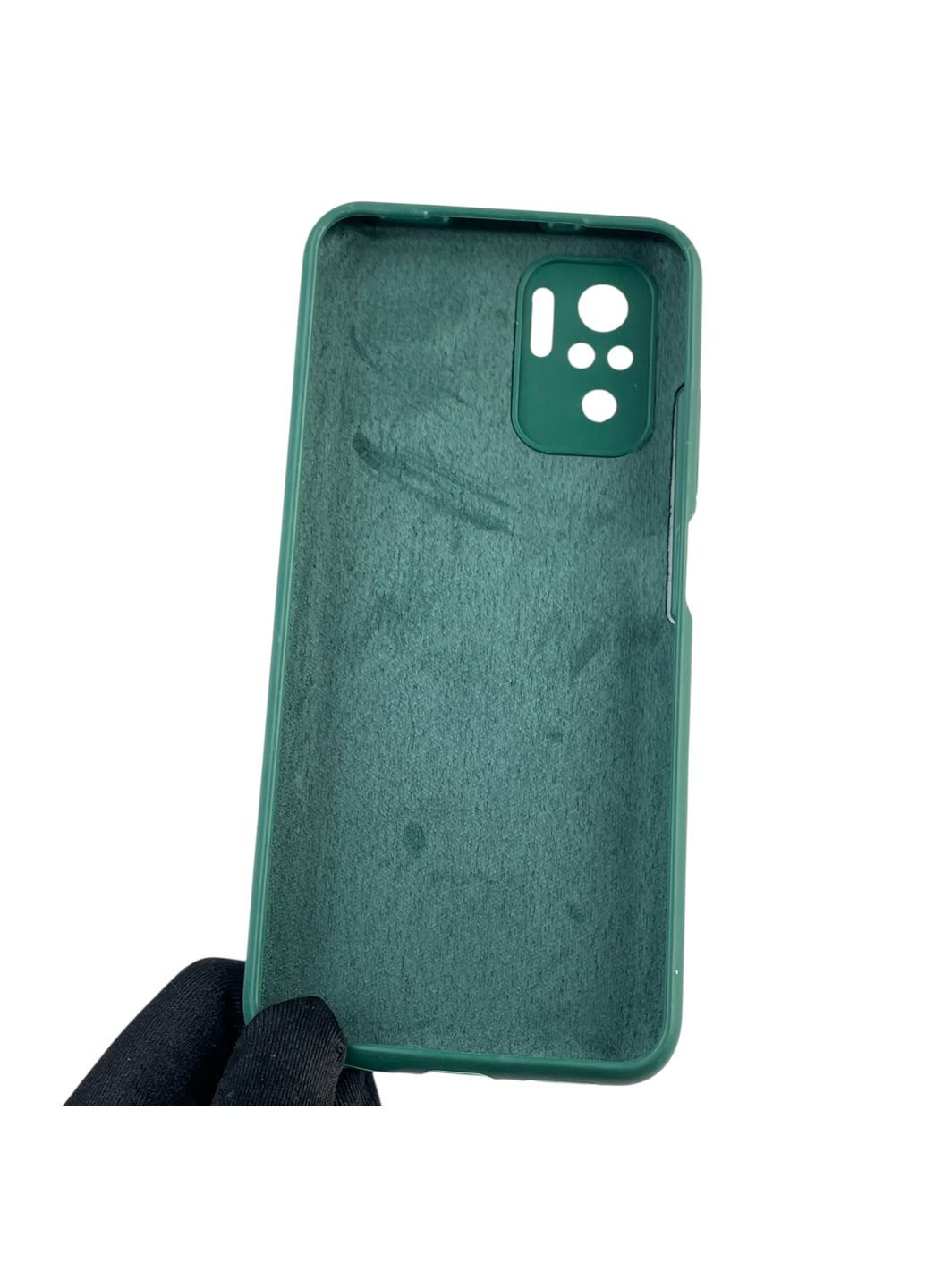 Чохол для Redmi Note 10 силіконовий з мікрофіброю нековзний на сяомі редмі нот 10 зелений Xiaomi (366386163)