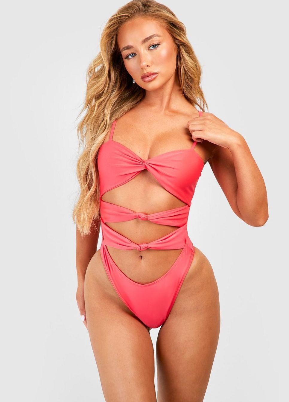 Красный летний купальник слитный слитный Boohoo