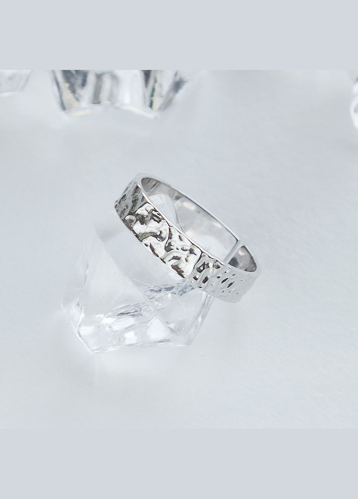 Срібна каблучка Кратери на місяці без камінців No Brand (354722004)