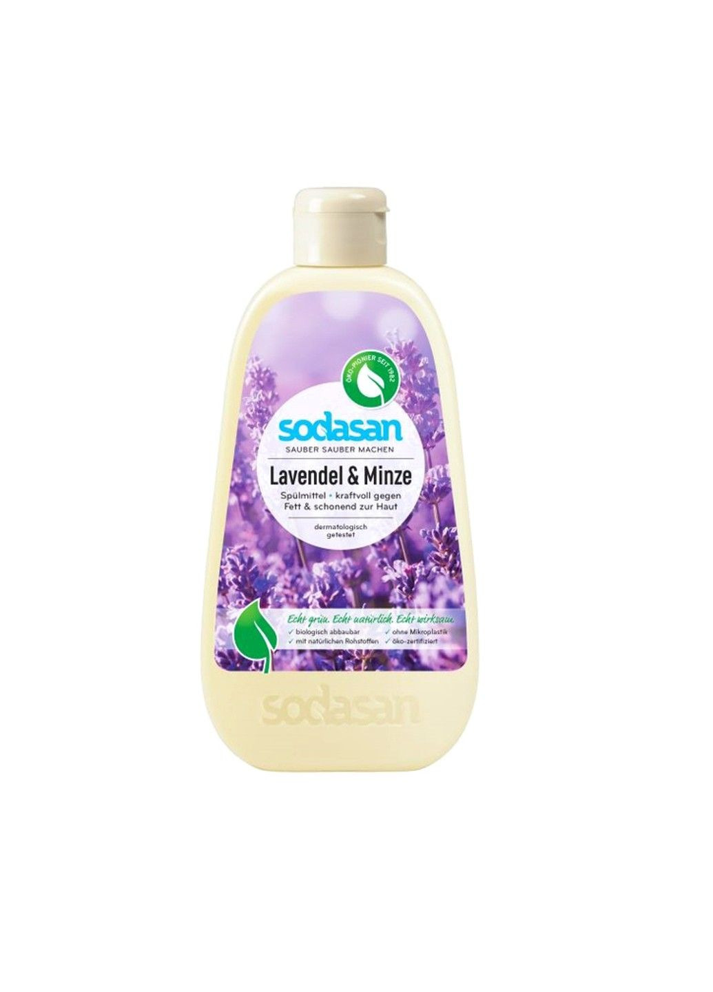 Органічний рідкий засіб-концентрат Лаванда-М'ята для миття посуду 0,5 л Sodasan (298055535)