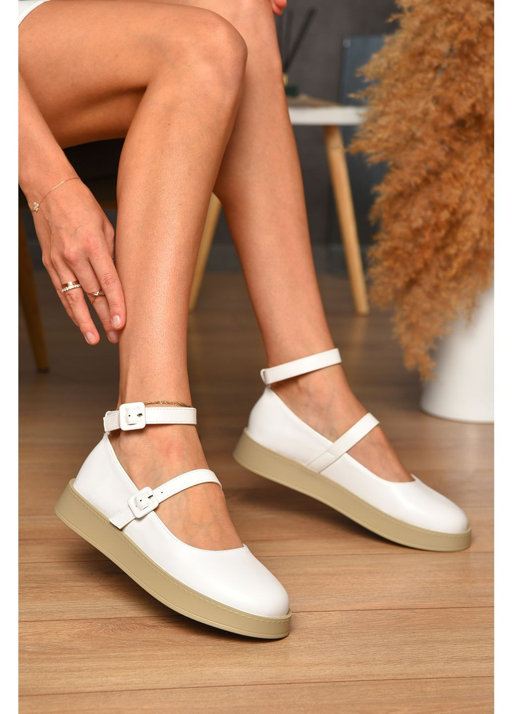 Let's Shop Лофери жіночі білого кольору лофери білий з штучна шкіра, україна — демісезон (360389478)