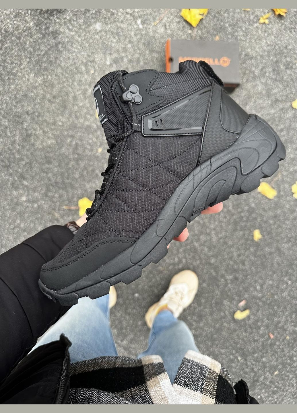 Чорні Зимовий стильні термо кросівки No Brand