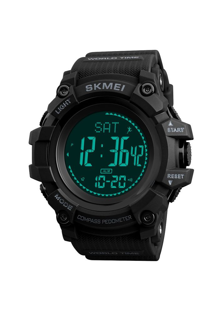 1356BK Black + Compass электронный спортивный, армейский Skmei (324088895)