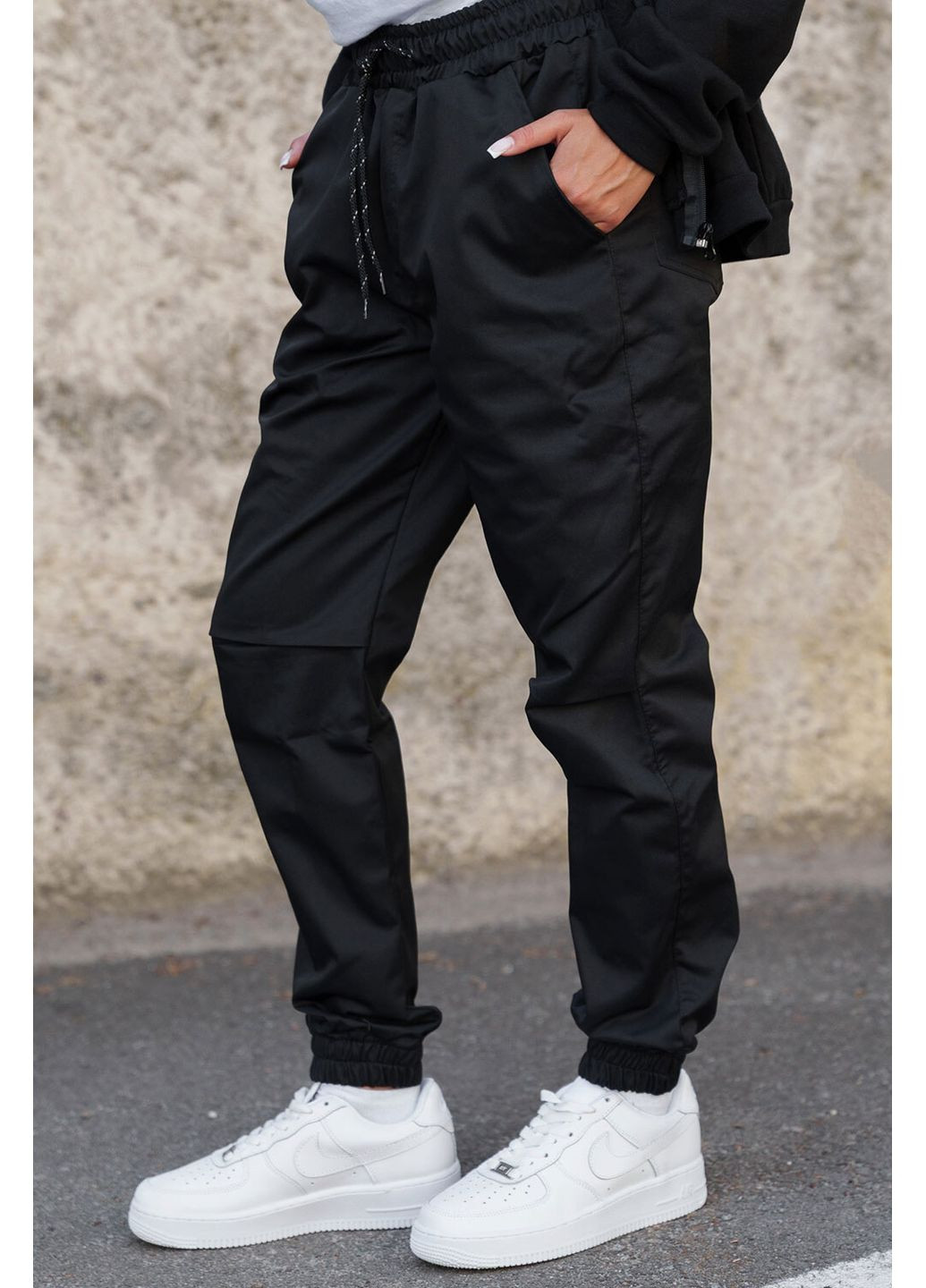 Жіночі Бавовняні Штани Джогери 2026 Black Without (366740759)