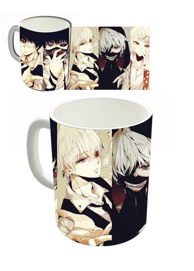 Чашка біла Канекі аніме Токійський людожер (z0702) No Brand (326996440)