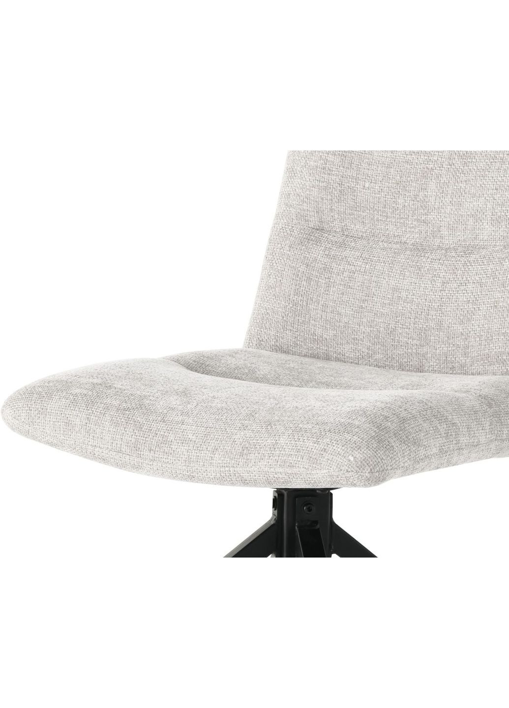 Стілець кухонний DAMIR з поворотним механізмом на 180° Чорний каркас/Світло-сірий тканина Intarsio (372178906)