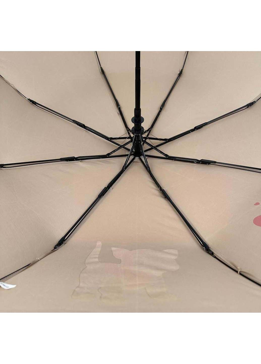 Розовый детский складной зонт на 8 спиц "icats" Toprain складной (289977589)