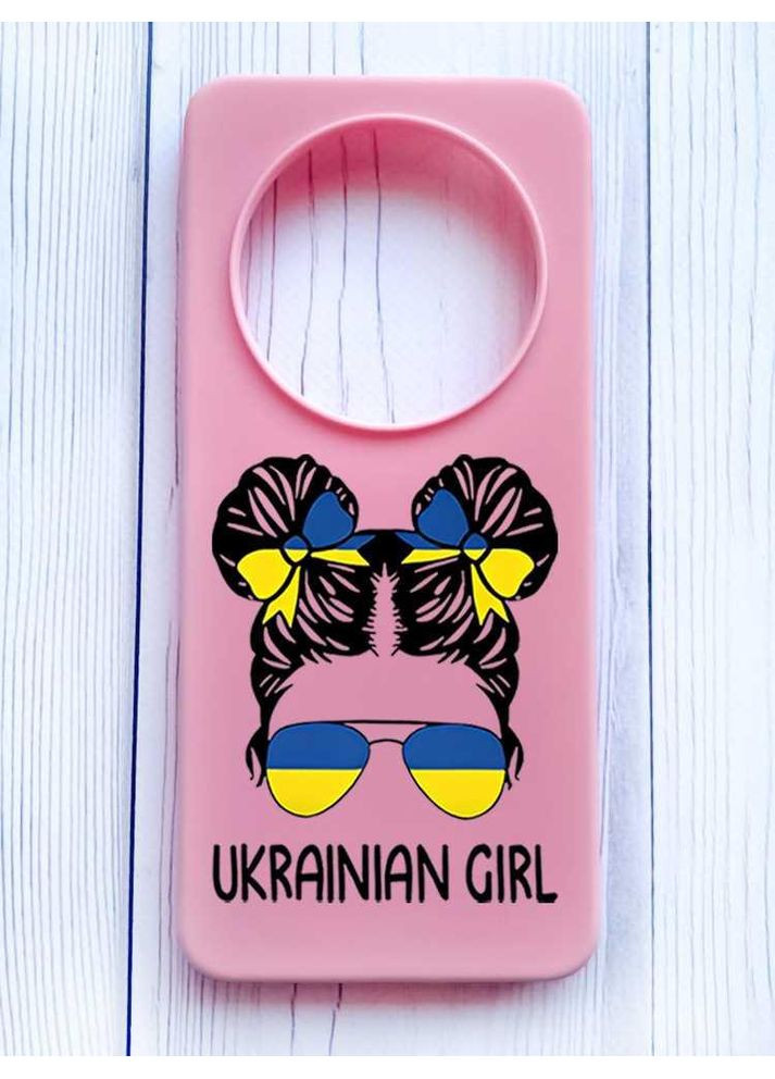 Матовий рожевий чохол на Xiaomi Redmi 14C/Poco C75 Українська дівчина (принт 113) Creative (355395347)