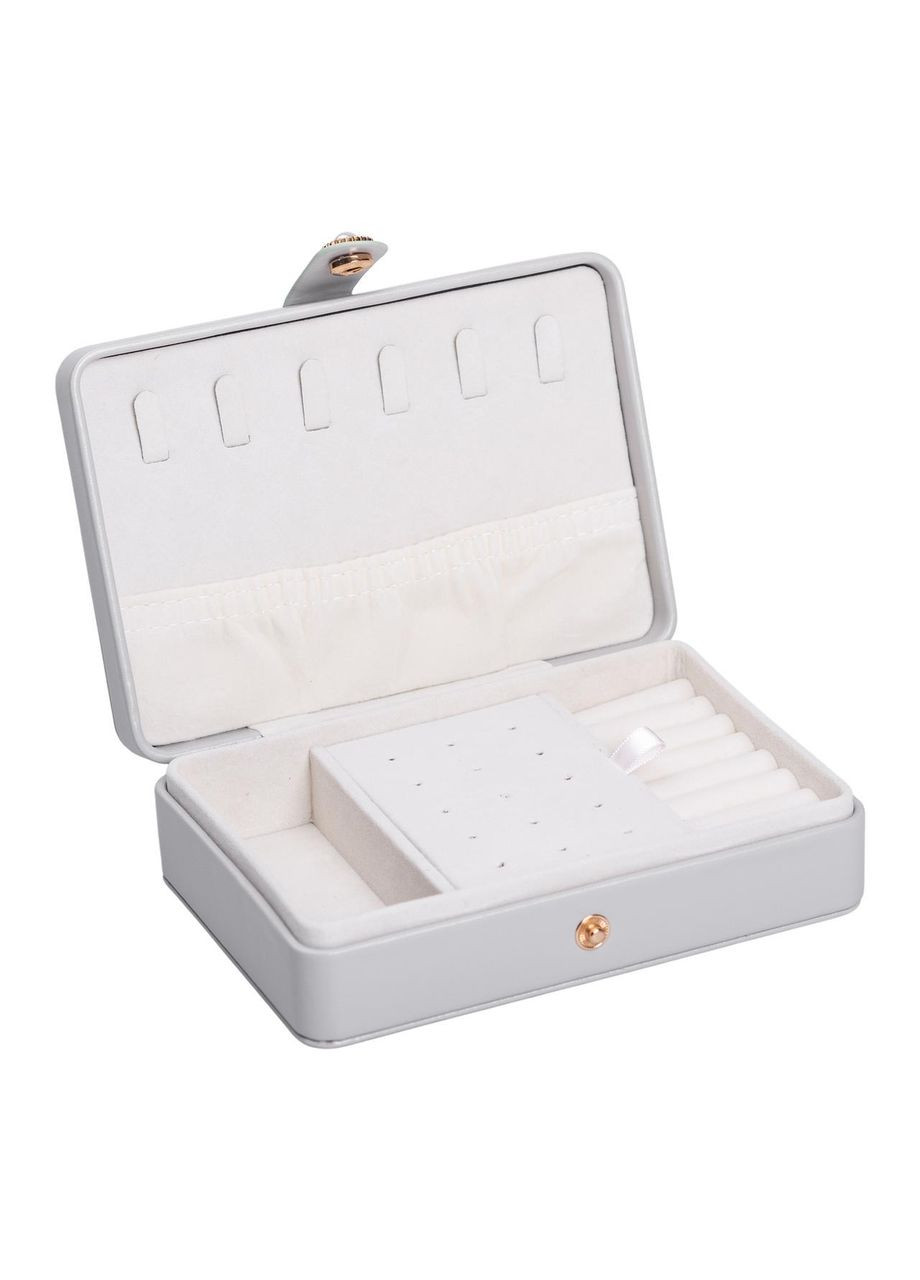 Скринька для прикрас з еко шкіри 16×11×4.7 см органайзер для ювелірних виробів HP-5-30G Yiwu (370801565)