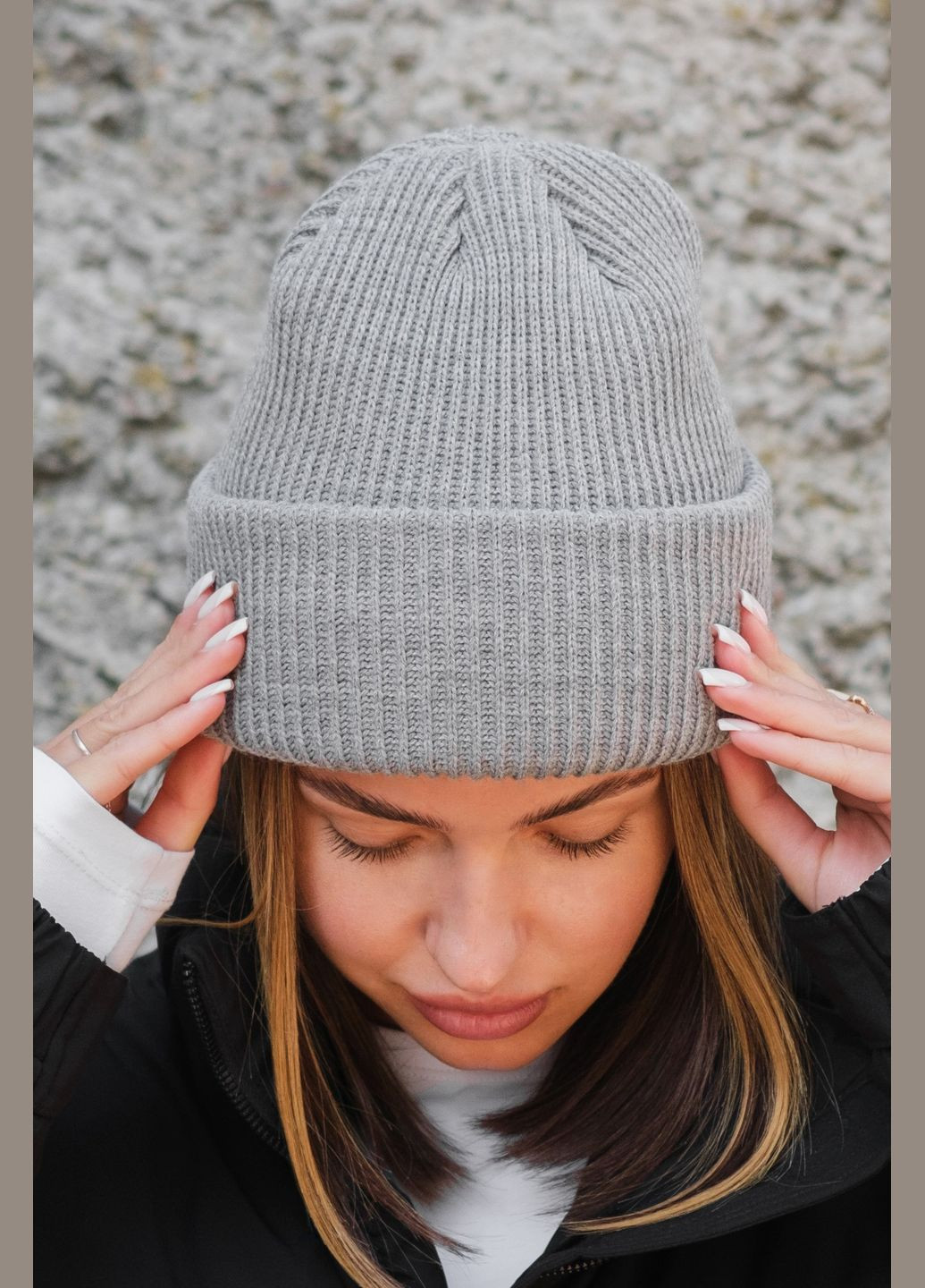 Подовжена Трикотажна Шапка Біні Докер Dominic Without (304611744)