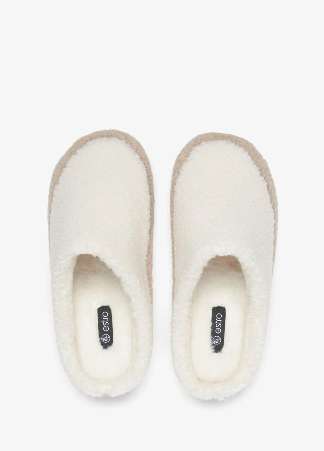 Бежевые тапочки домашние, цвет бежевый Estro