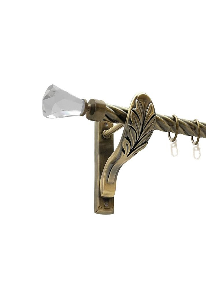 Карниз Лучетта металлический однорядный ретро скрученная труба Антик 25 мм 300 см (00-00018419) ORVIT (300689308)