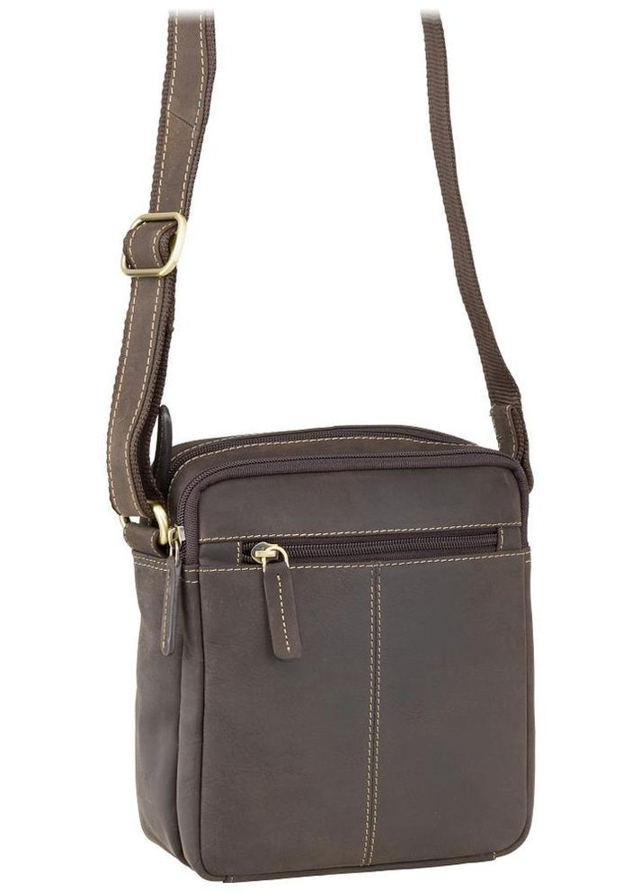Сумка планшет через плече чоловіча з натуральної шкіри маленька Коричневий 37441 Visconti (352527447)