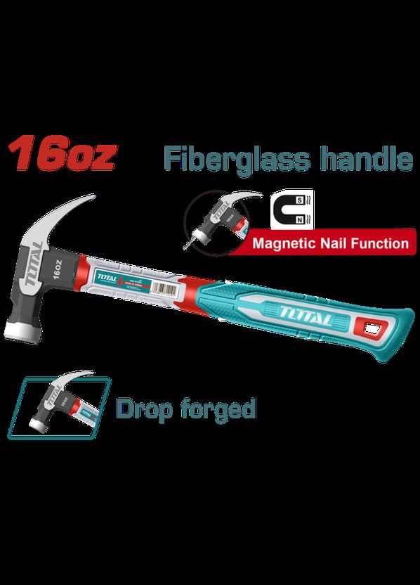 Молоток столярный THCH61016 с гвоздодером Total (324059214)