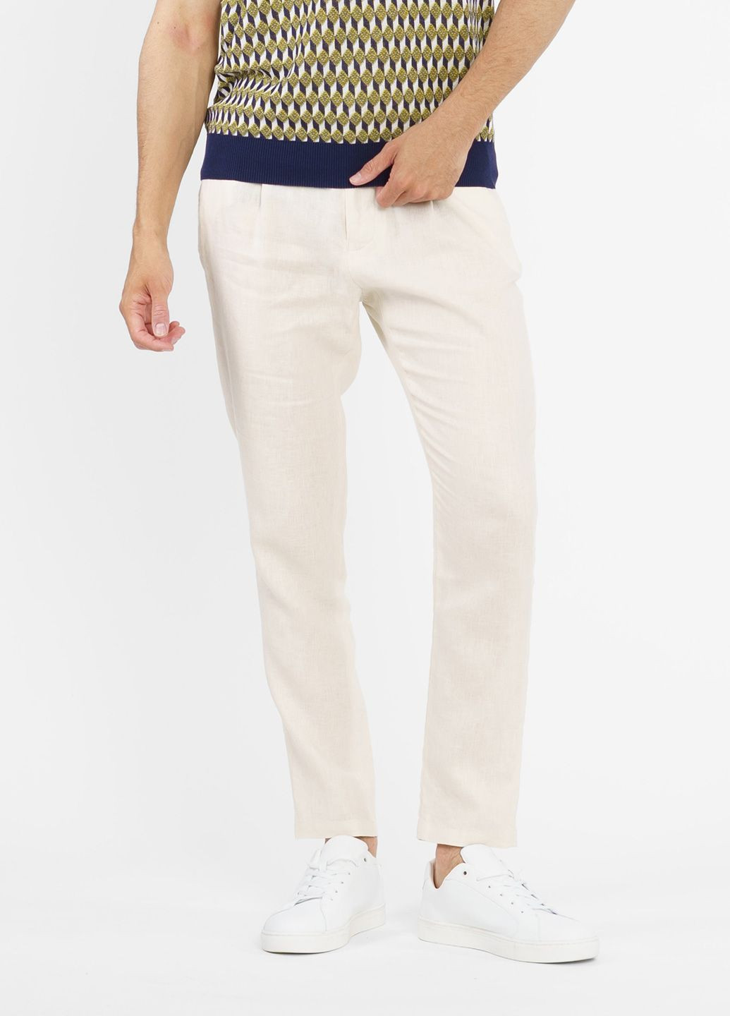 Бежевые кэжуал летние брюки Manuel Ritz