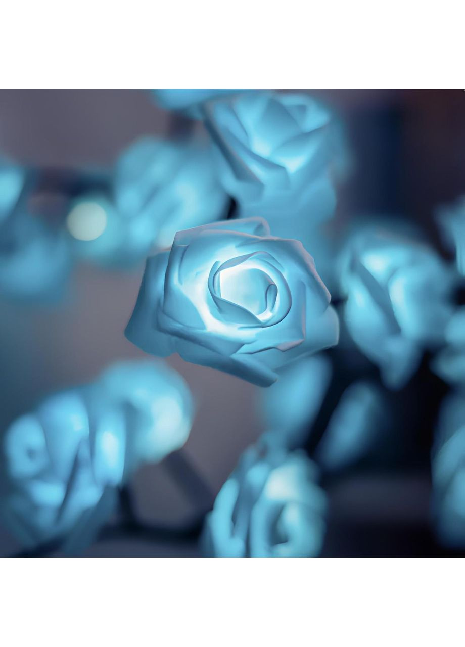 Світлодіодне дерево настільне з Троянд 23 шт синій колір світіння 43 см, дерево святкове настільне No Brand (361669596)