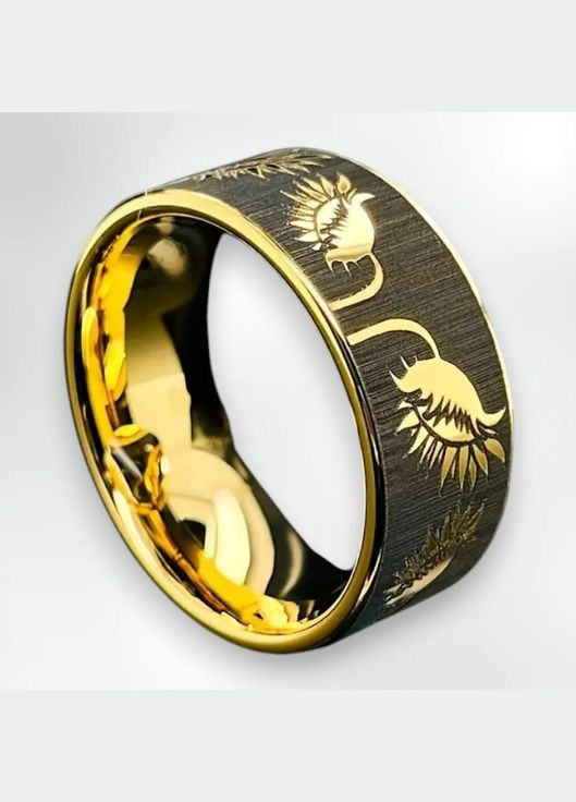 Титанова каблучка з викингськими рунами синя із сріблом розмір 18.5 Liresmina Jewelry (328092204)