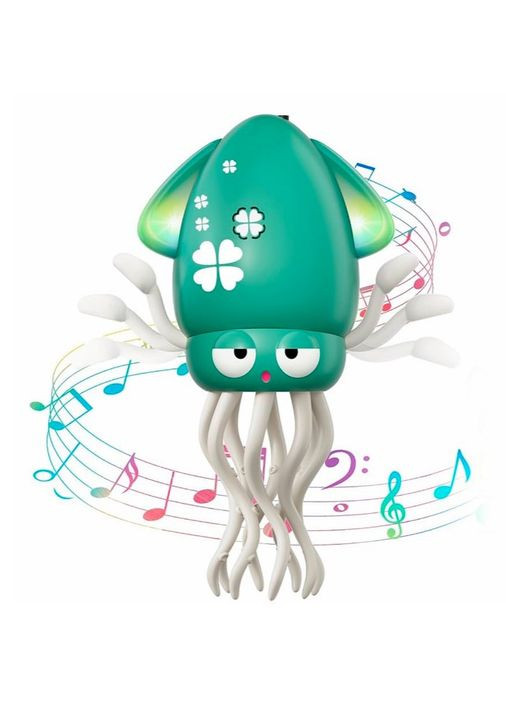 Танцующий осьминог Tummy Time интерактивная игрушка кальмар для детей Зеленый (2104618659) No Brand (355873054)