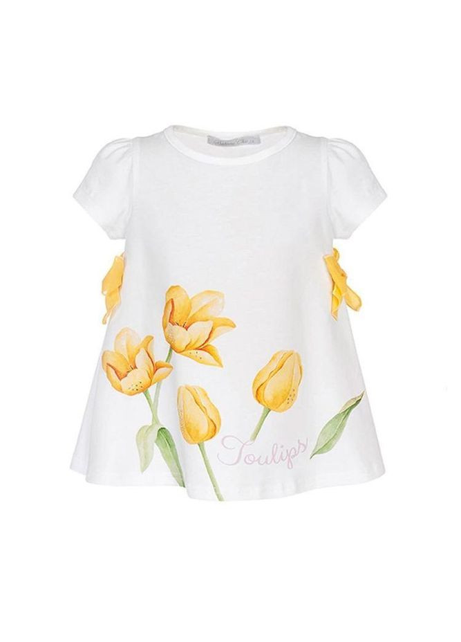 Розовый летний костюм, ст. 509/335, tulips, 110 см, 5 лет Balloon chic