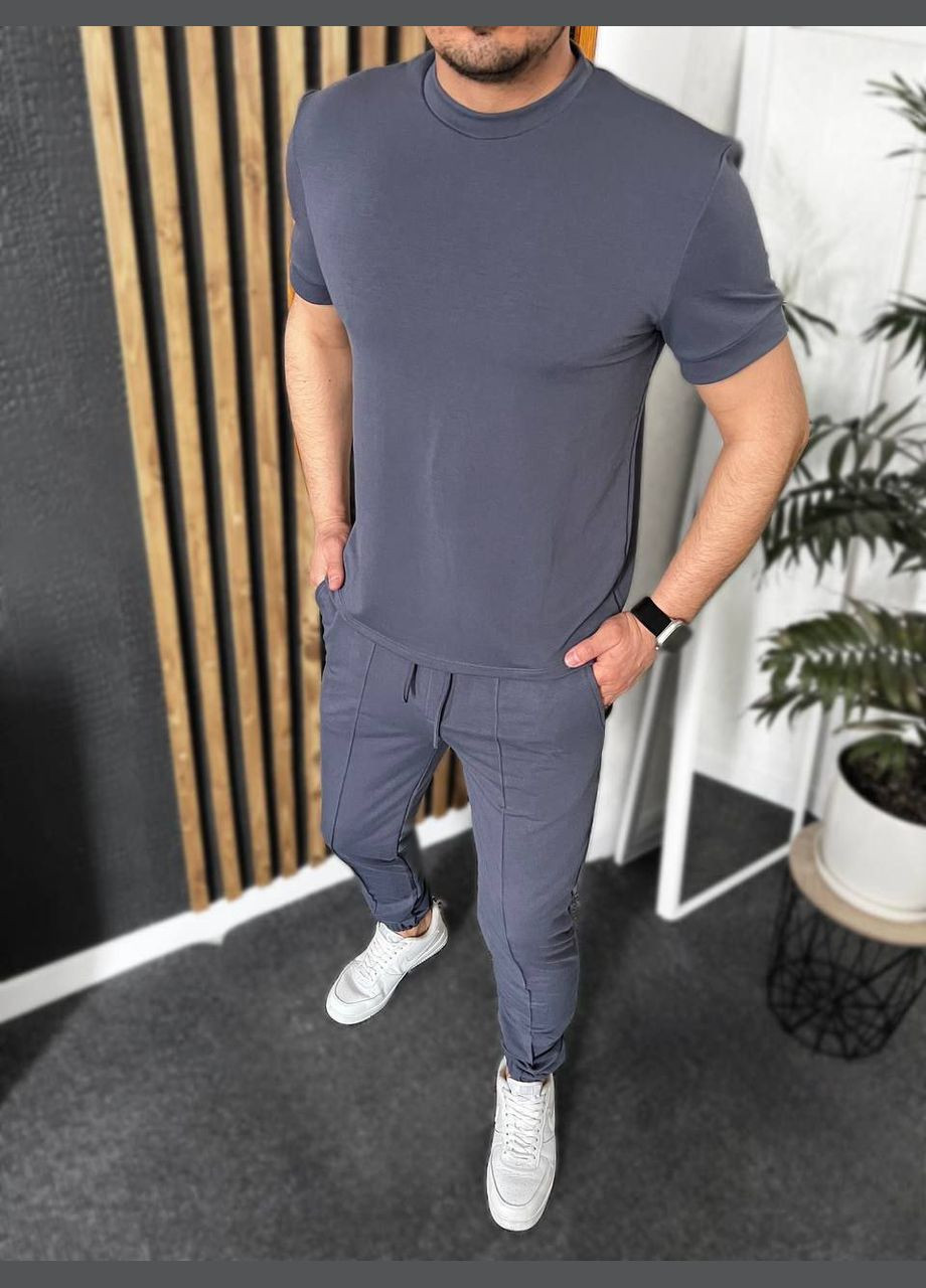 Графітовий демісезонний костюм преміум двунитка весна/літо No Brand