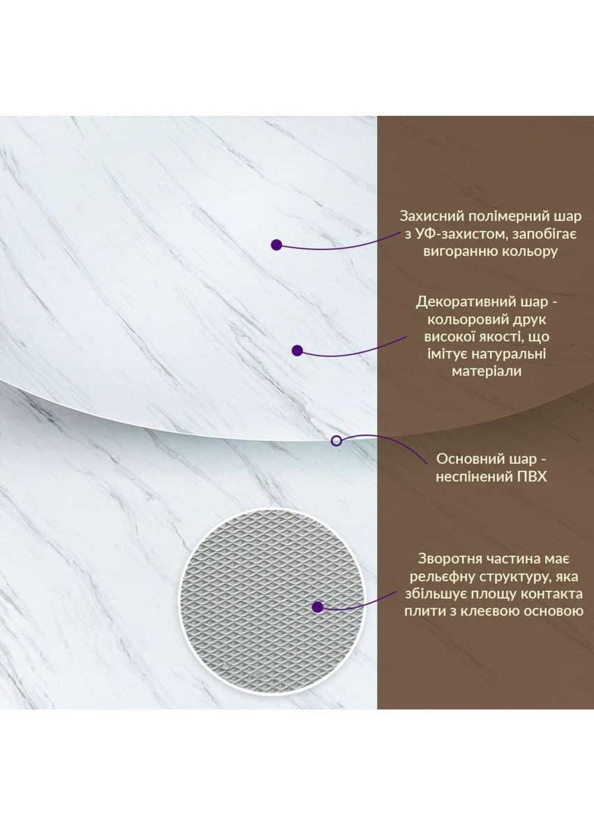 Декоративная плита ПВХ 1,22м х 2,44м х 3мм Греческий белый мрамор SW-00001402 Sticker Wall (360920331)