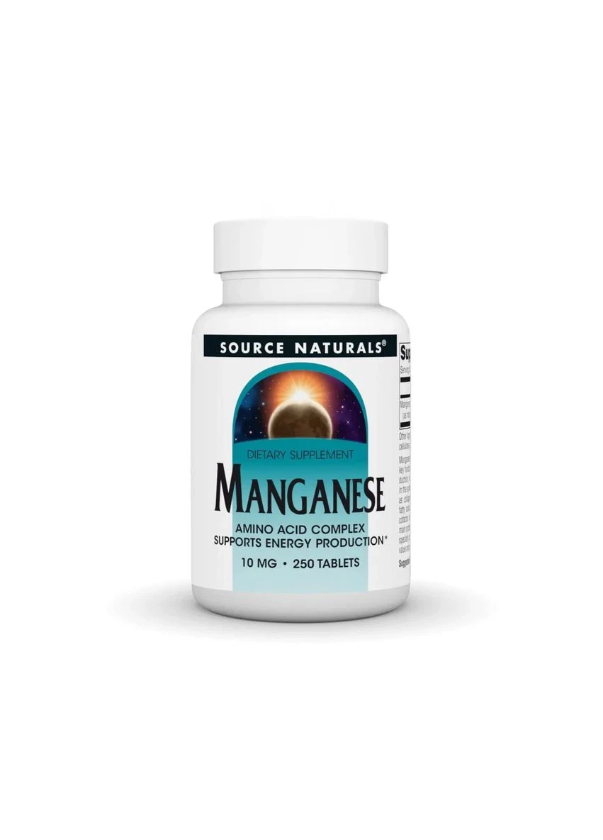 Марганець Manganese 10 мг 250 таблеток Source Naturals (361117005)