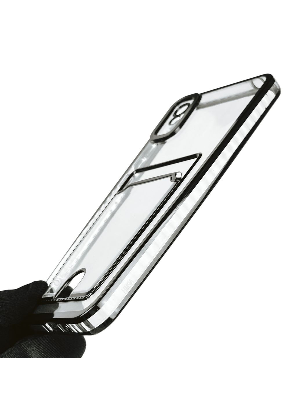 Чохол для Redmi 9A із чорною окантовкою з кишенькою для карток на сяомі редмі 9а чорний Xiaomi (366022535)