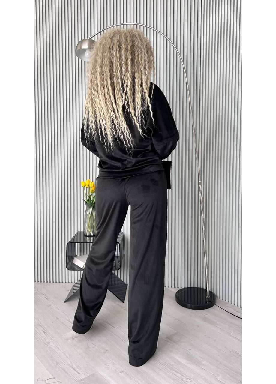 Костюм ZARA велюр на трикотажной основе, брюки прямые и кофта на молнии Україна (364653073)