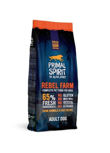 PRIMAL SPIRIT Rebel Farm Сухой корм для взрослых собак всех пород 12 кг (8436586310837) Alpha Spirit (355236782)