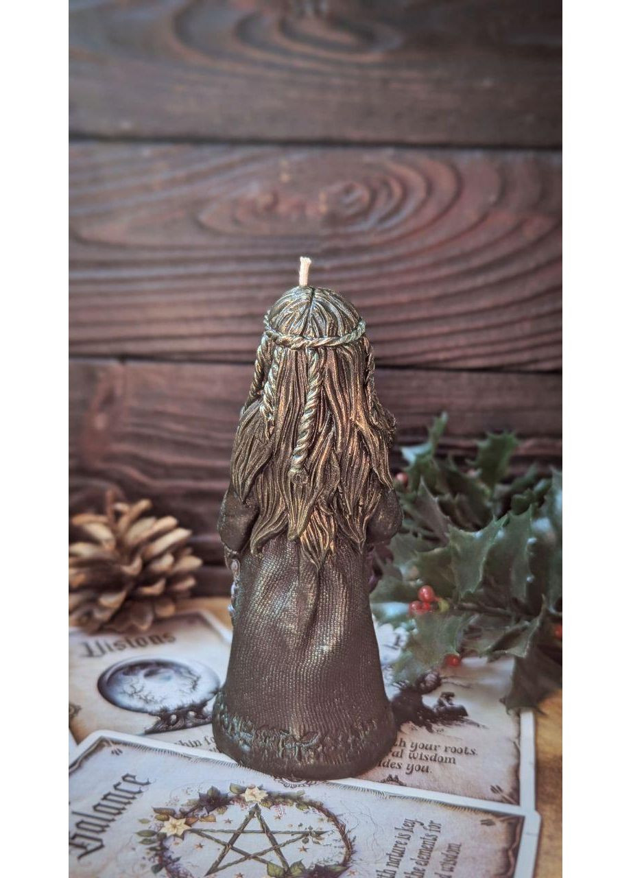 Свеча из пчелиного воска "Лесная Мавка" - ручная работа со светом в сердце No Brand (356738614)