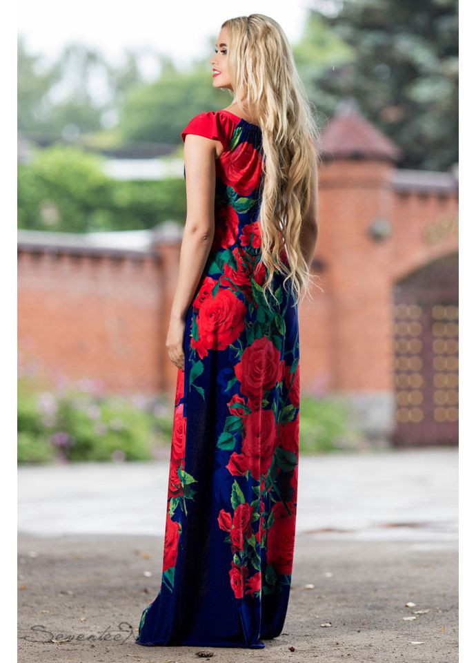 Синее платье 634.1782 Seventeen