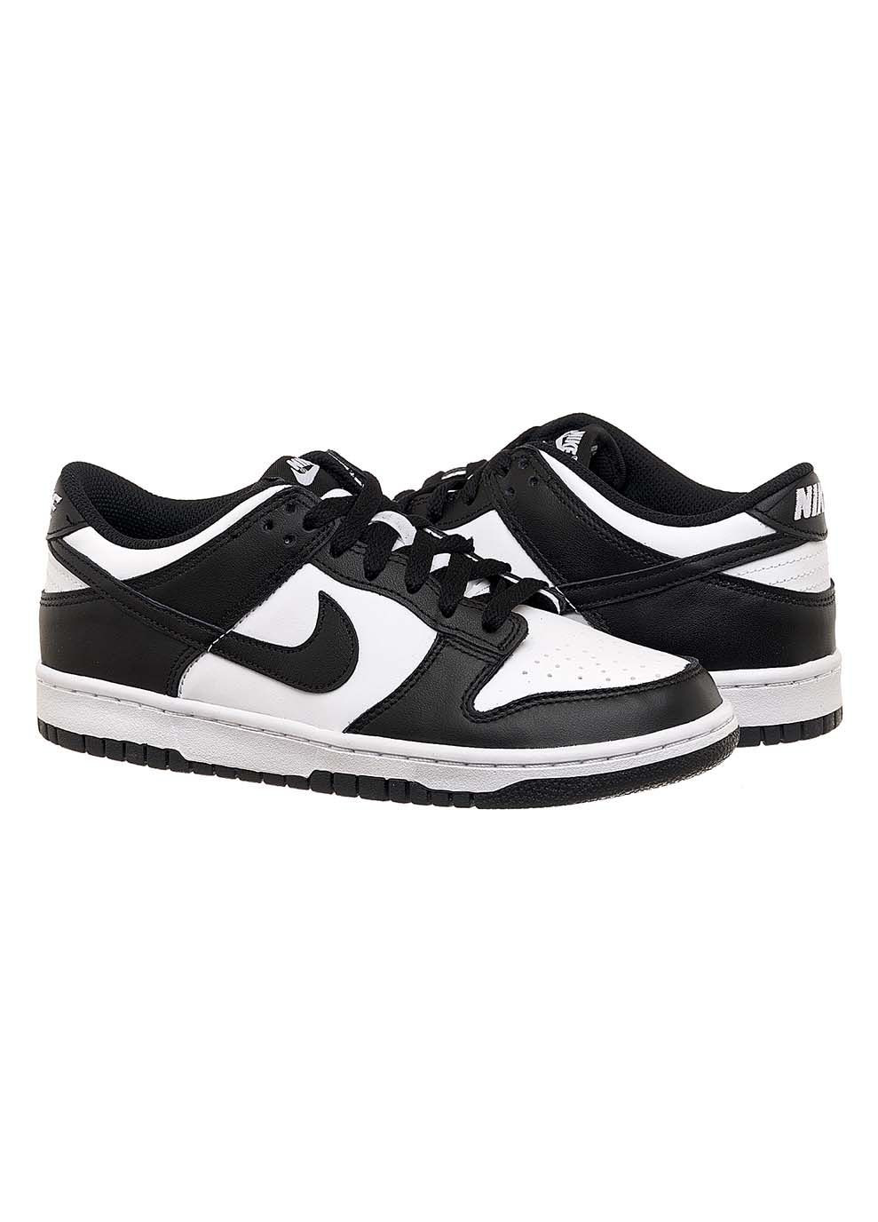 Черные демисезонные детские кроссовки dunk low черный Nike