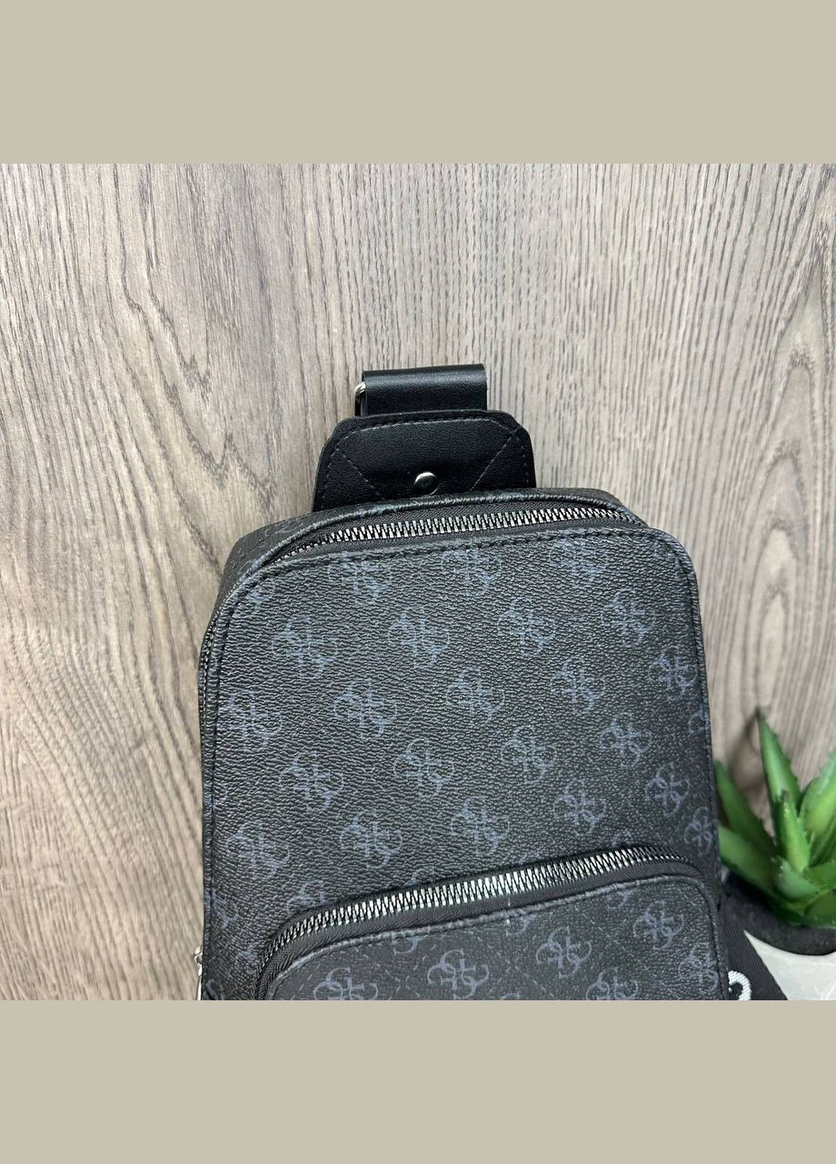 Мужская сумка бананка слинг Eton нагрудная кросс боди черная Turkey (340113320)