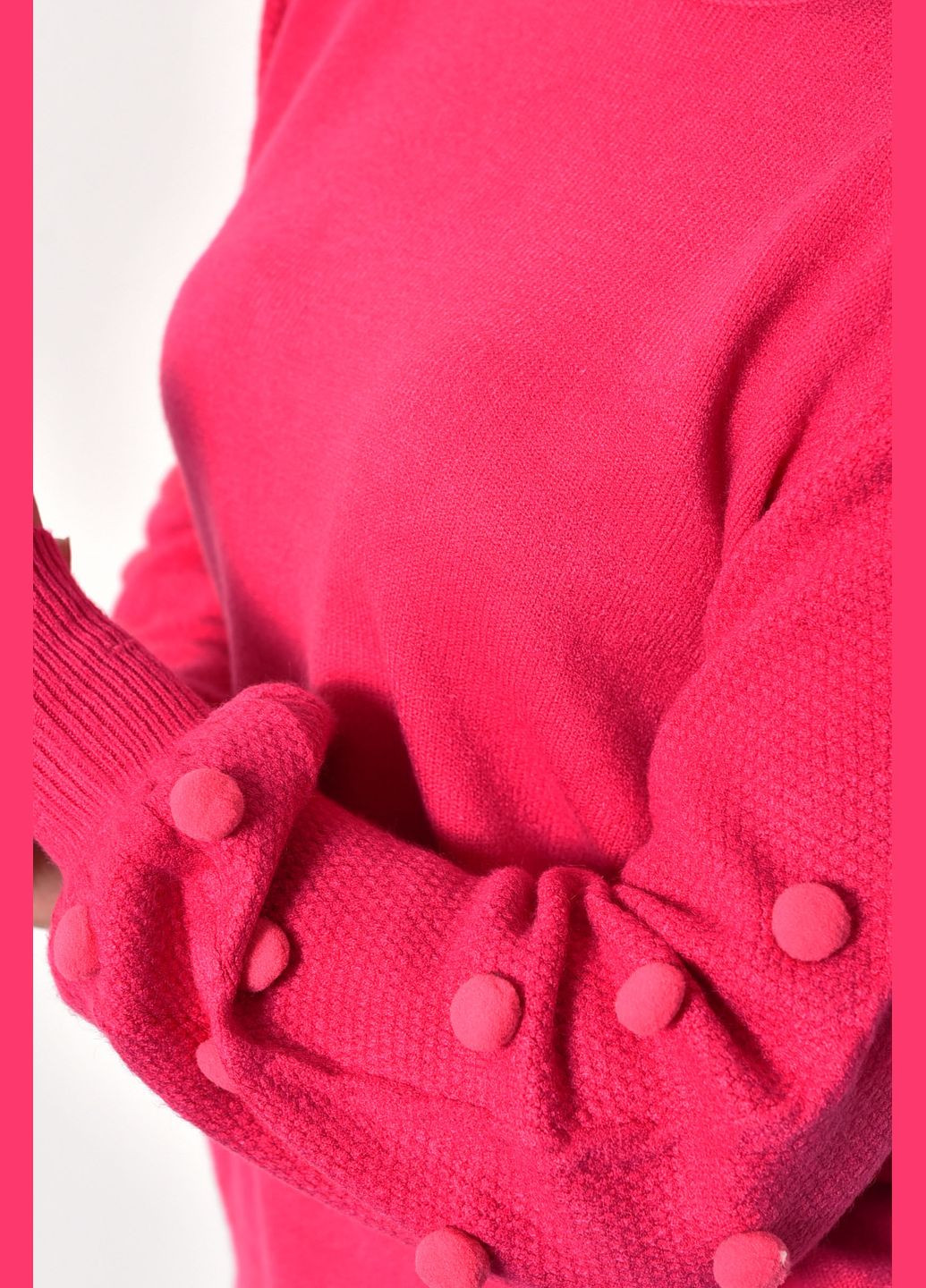 Рожевий зимовий светр жіночий рожевого кольору пуловер Let's Shop