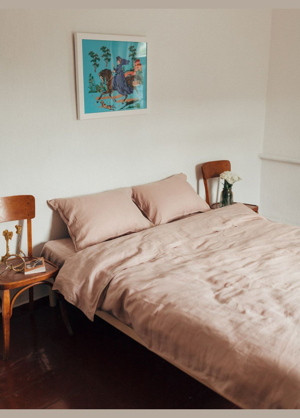 Комплект білизни з льону Lace полуторний, Style Без Резинки Leglo (300370386)