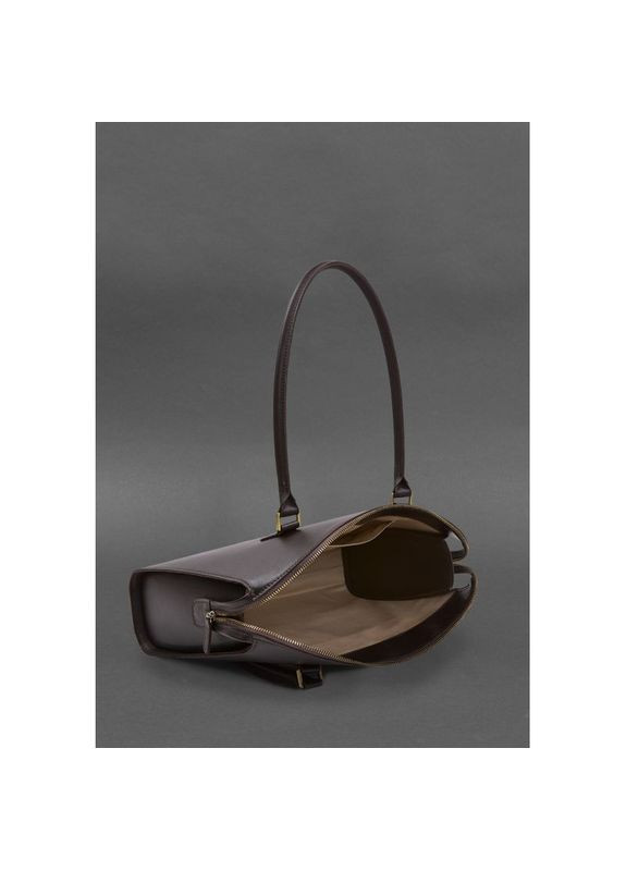 Сумка тоут через плече жіноча шкіряна велика Темно-коричневий 36053 BlankNote (338182773)