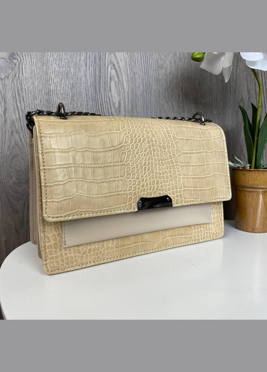 Женская мини сумочка клатч под рептилию Черный No Brand (298997780)