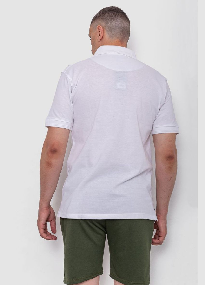 Молочна поло чоловіче однотонне 244r015 з довгим рукавом Ager