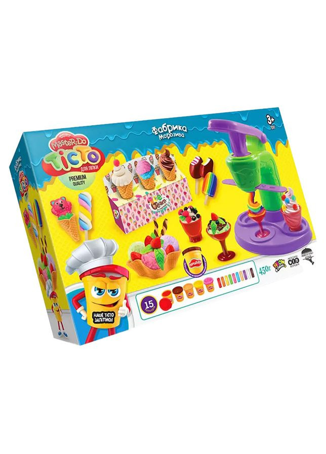 Детское тесто для лепки "Master Do" Фабрика мороженого TMD-06-01 с прессом Danko Toys (365640763)