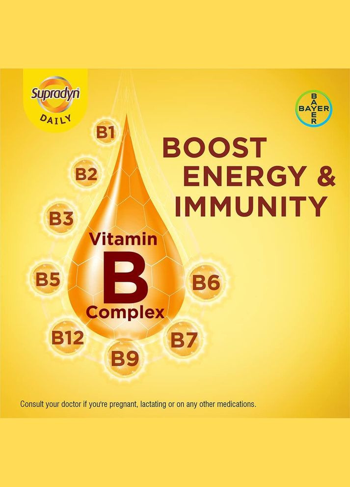 Вітаміни Supradyn Daily Multivitamin Tablets 15 т Супрадин Мульти вітамінний комплекс Вітаміни для імунітету Life Extension (336546460)